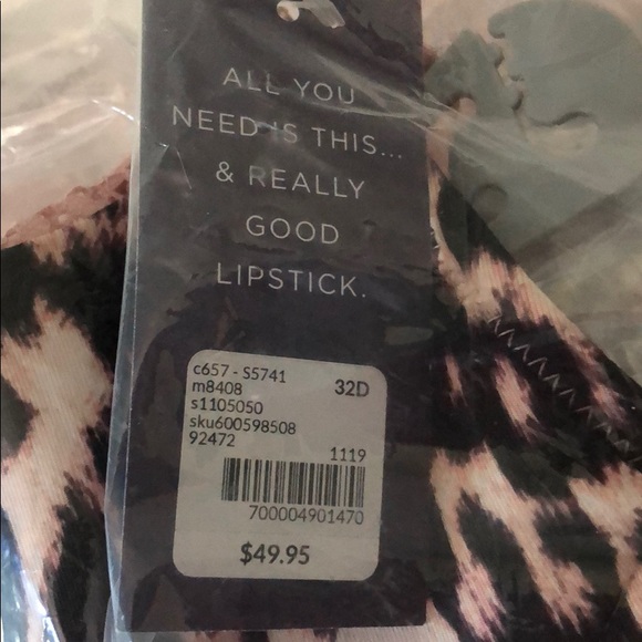 Animal Print French Balconette Bra With Lace NWT - Picture 10 of 10